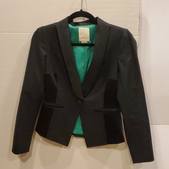 SOLD!! ELEVENSES Black Tuxedo Jacket - Size 2 - Picture 1 of 7
